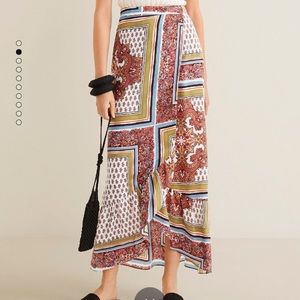 Mango Pattern Long Skirt